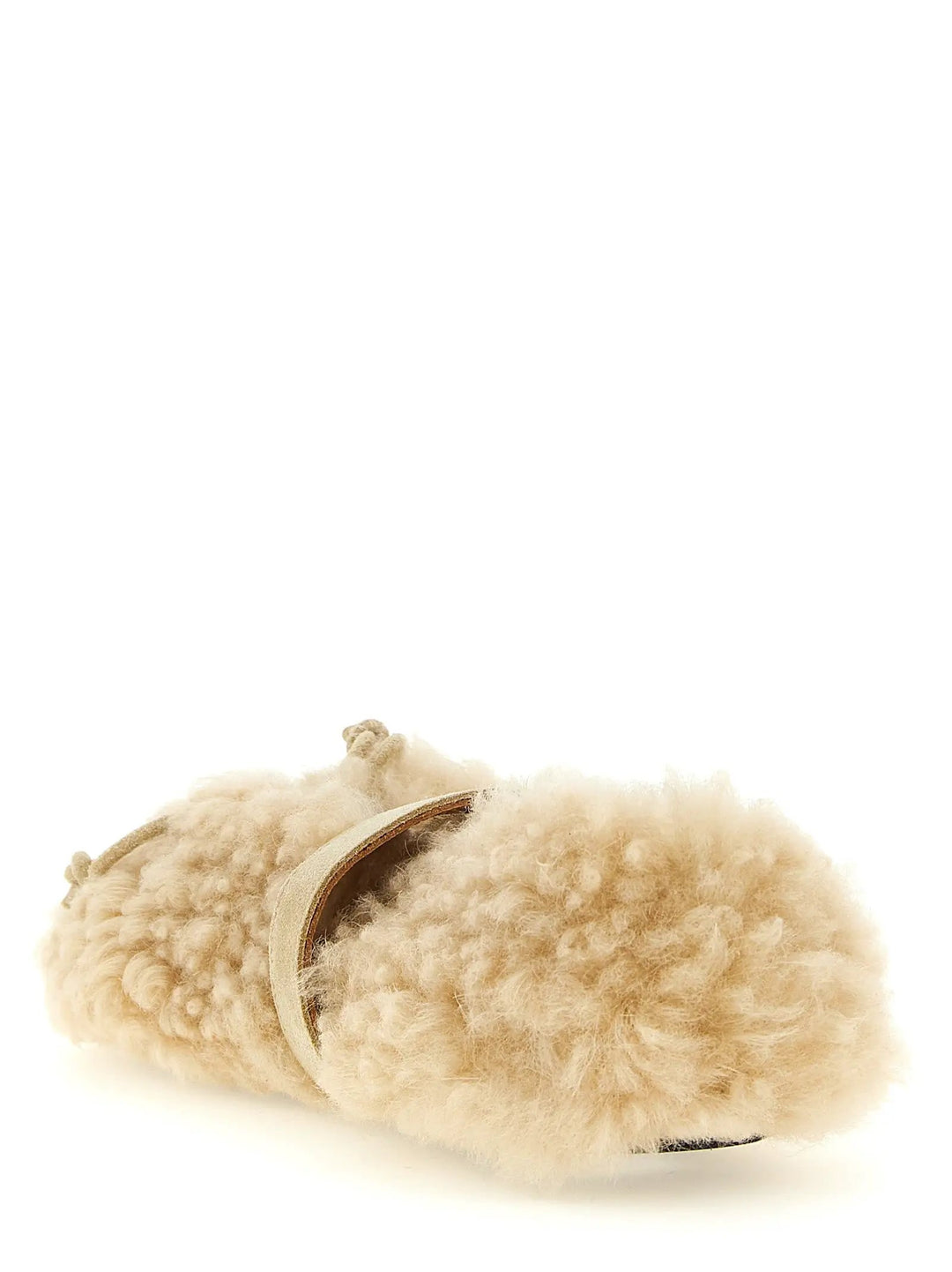 Marni Sample Sale | Marni Beige Lambskin Ballet Flats - | Designer outlet