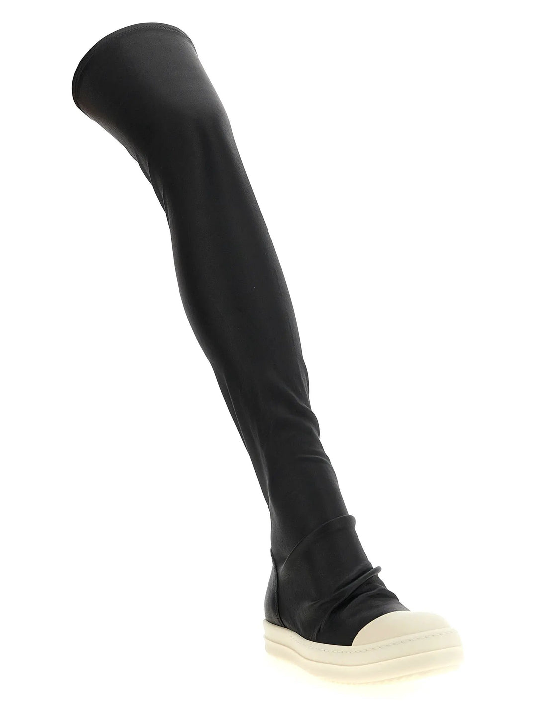 Rick Owens Sample Sale | Rick Owens Black Lamb Leather Over The Knee - | Designer outlet