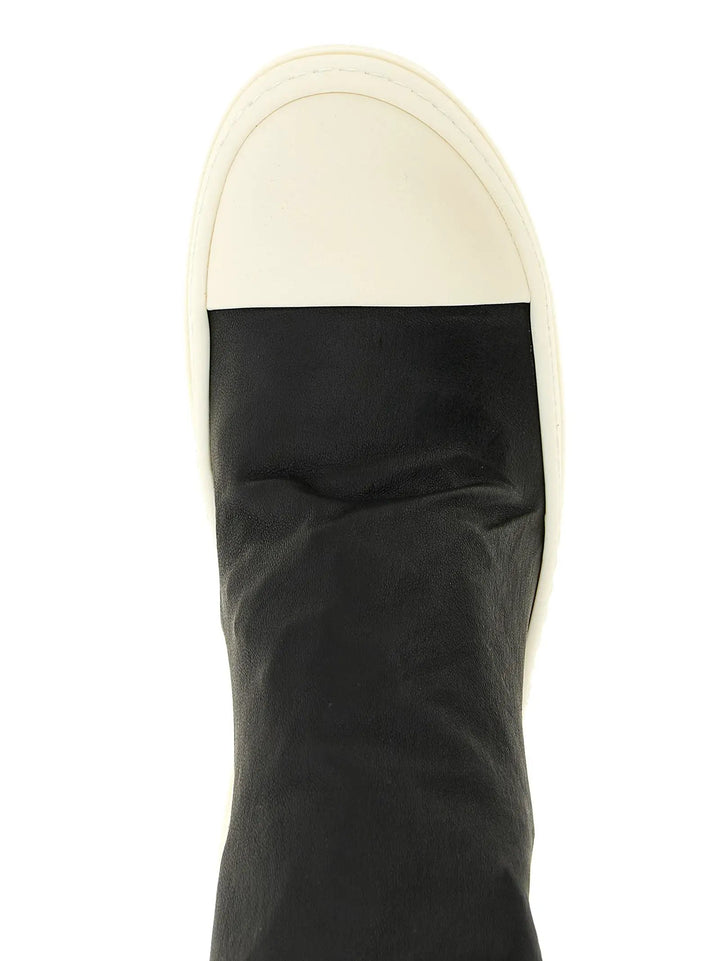 Rick Owens Sample Sale | Rick Owens Black Lamb Leather Over The Knee - | Designer outlet