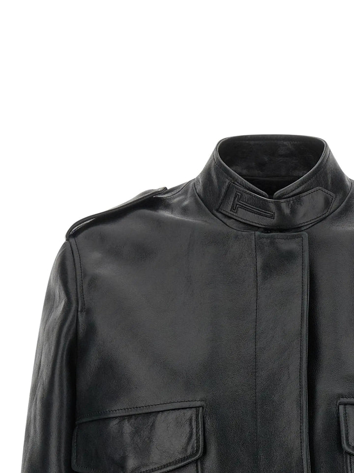 Tom Ford Sample Sale | Tom Ford Black Lamb Leather Leather Jacket - | Designer outlet