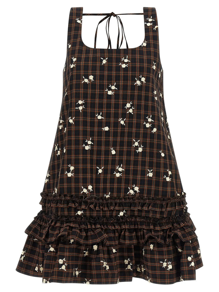 Ganni Sample Sale | Ganni Brown Organic Cotton Short Dress - | Designer outlet