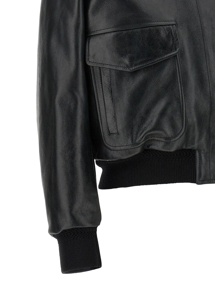 Tom Ford Sample Sale | Tom Ford Black Lamb Leather Leather Jacket - | Designer outlet