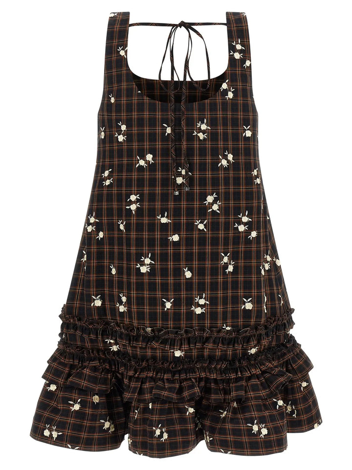 Ganni Sample Sale | Ganni Brown Organic Cotton Short Dress - | Designer outlet
