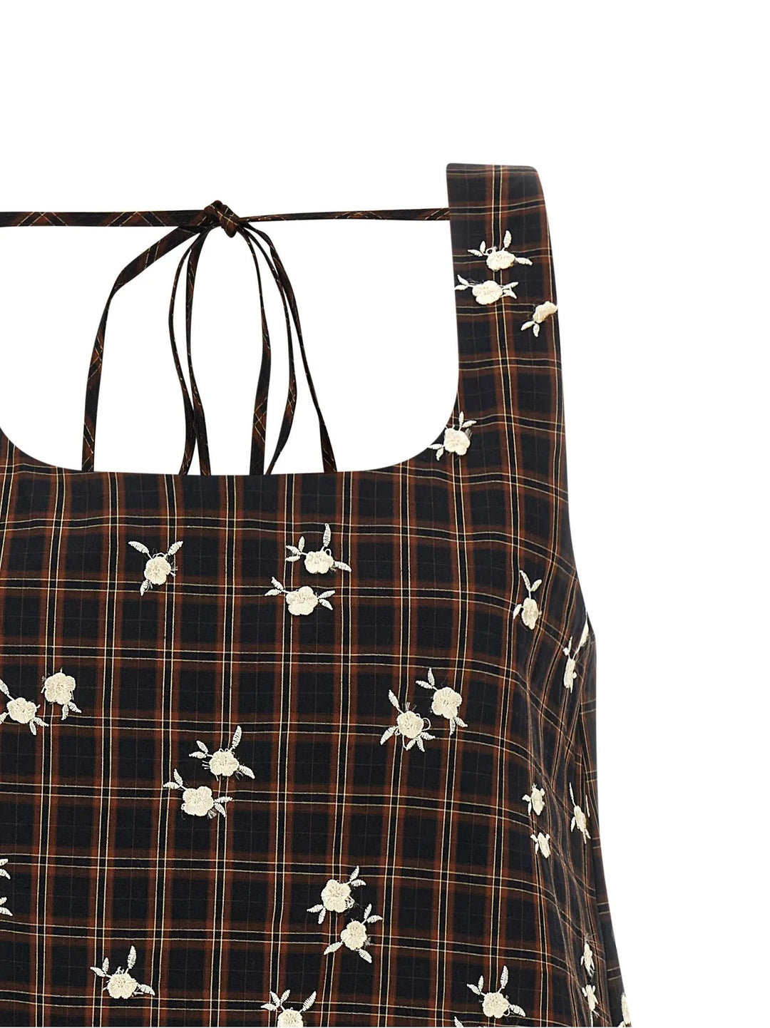 Ganni Sample Sale | Ganni Brown Organic Cotton Short Dress - | Designer outlet
