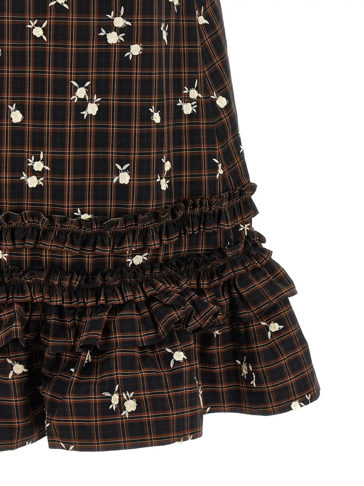 Ganni Sample Sale | Ganni Brown Organic Cotton Short Dress - | Designer outlet
