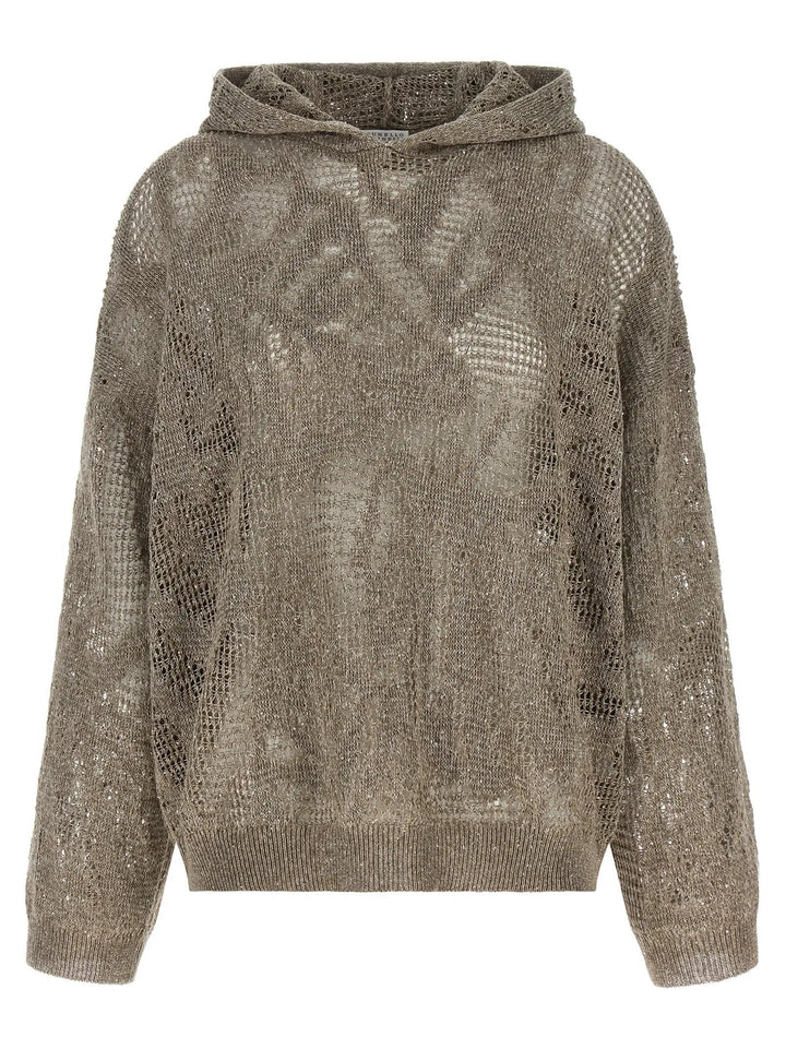 Brunello Cucinelli Sample Sale | Brunello Cucinelli Brown Linen Cardigan - | Designer outlet