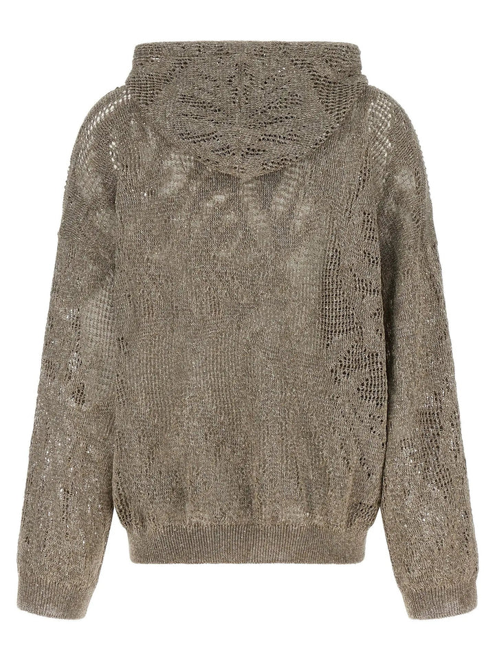 Brunello Cucinelli Sample Sale | Brunello Cucinelli Brown Linen Cardigan - | Designer outlet