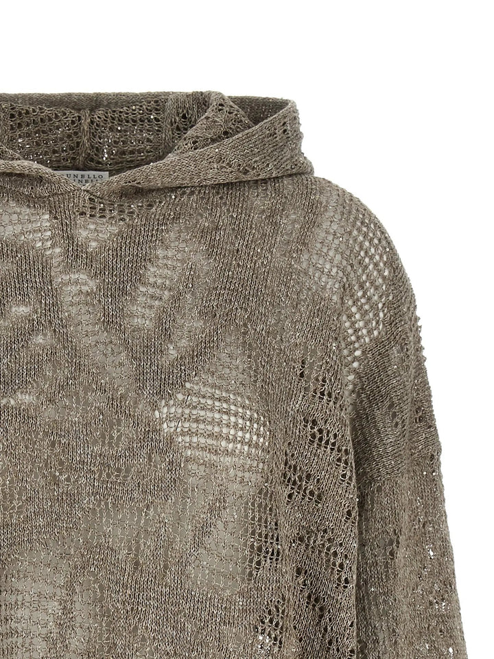 Brunello Cucinelli Sample Sale | Brunello Cucinelli Brown Linen Cardigan - | Designer outlet