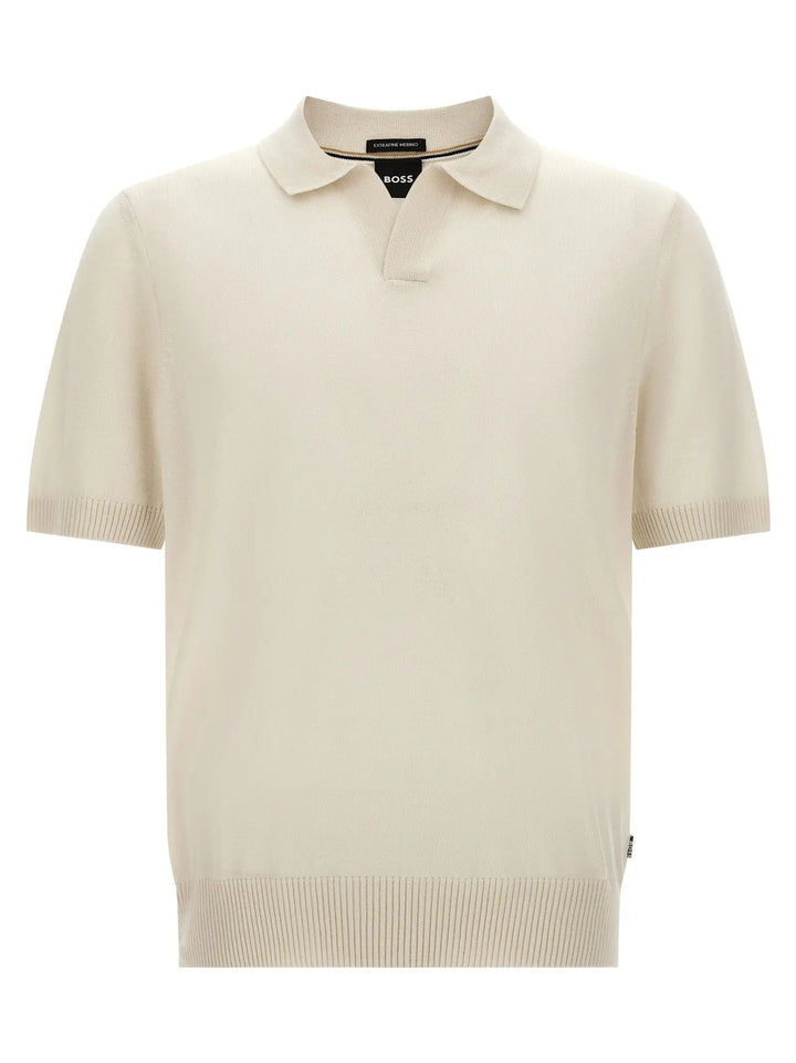 Hugo Boss Sample Sale | Hugo Boss White Virgin Wool Polo Shirt - | Designer outlet