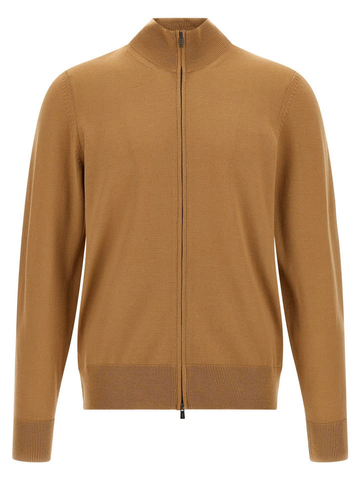Hugo Boss Sample Sale | Hugo Boss Brown Virgin Wool Cardigan - | Designer outlet
