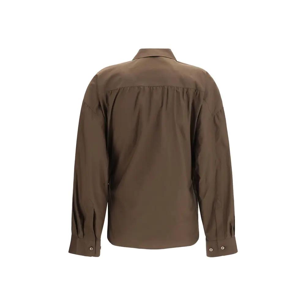 Lemaire Sample Sale | Lemaire Brown Cotton Shirt - | Designer outlet