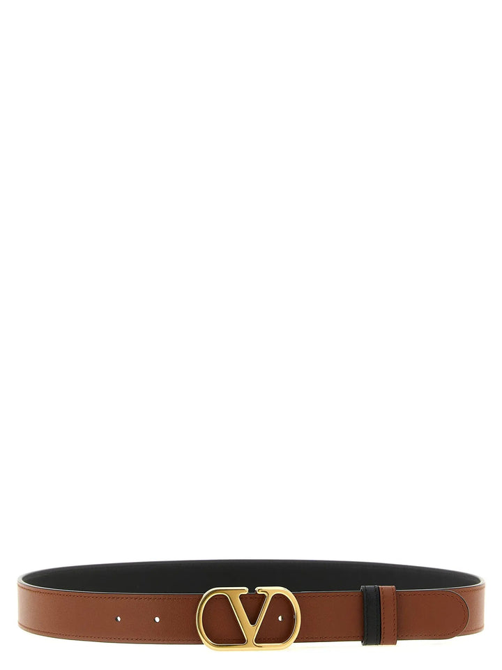 Valentino Garavani Sample Sale | Valentino Garavani Black Calfskin Regular Belt - | Designer outlet