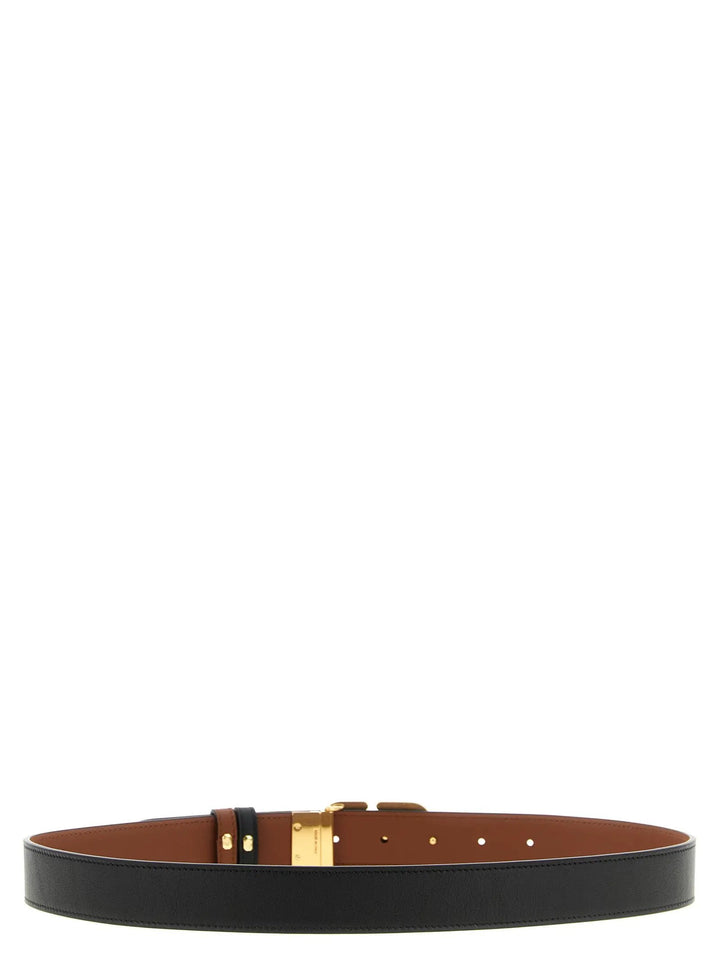 Valentino Garavani Sample Sale | Valentino Garavani Black Calfskin Regular Belt - | Designer outlet