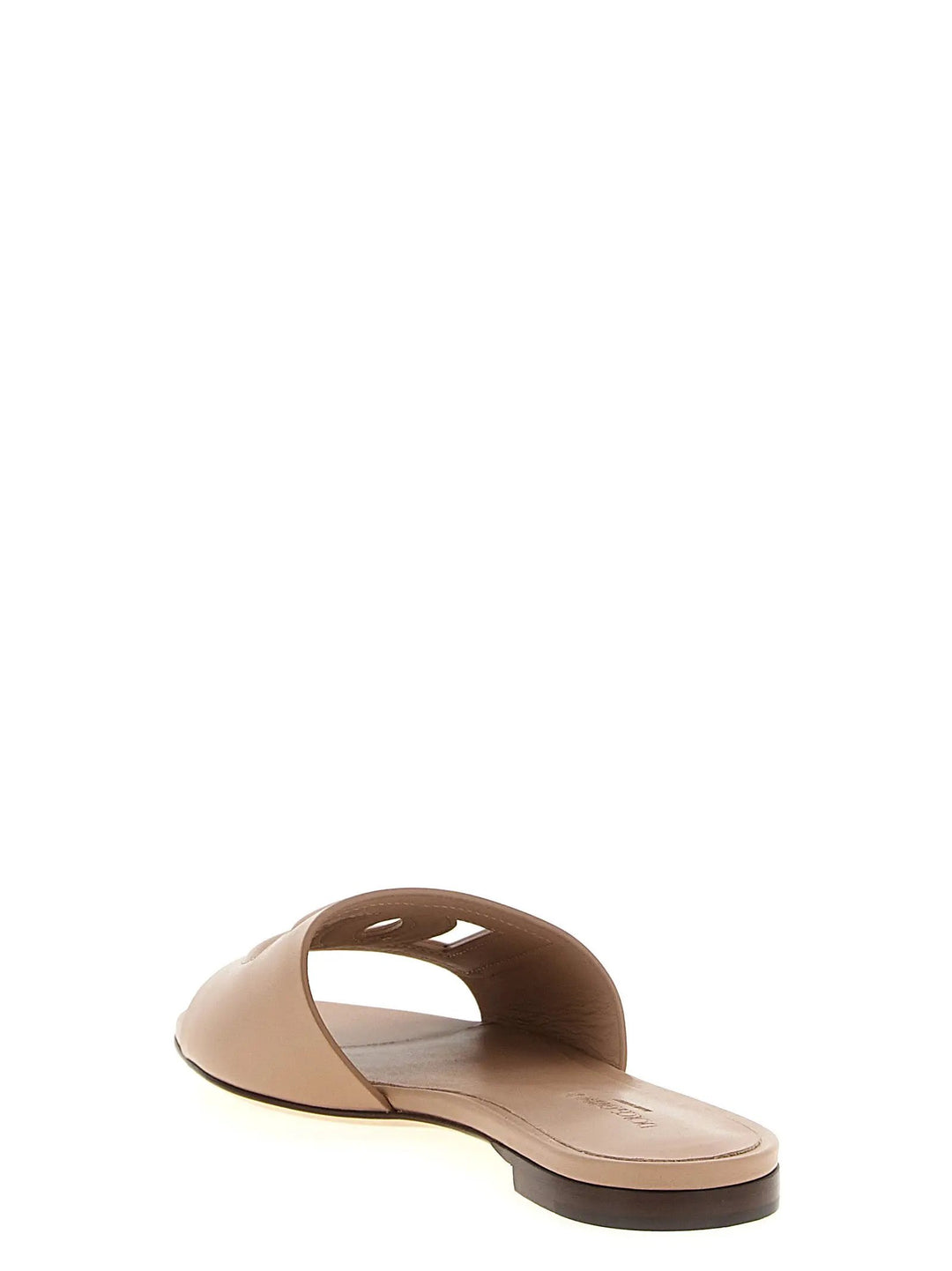 Dolce &amp; Gabbana Sample Sale | Dolce &amp; Gabbana Beige Calfskin Slides - | Designer outlet