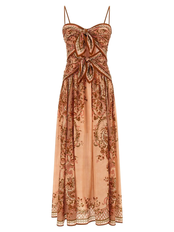 Zimmermann Sample Sale | Zimmermann Multicolor Silk Midi Dress - | Designer outlet