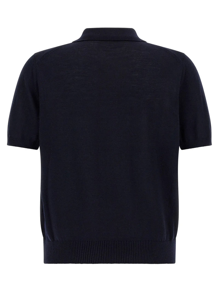 Hugo Boss Sample Sale | Hugo Boss Blue Virgin Wool Polo Shirt - | Designer outlet