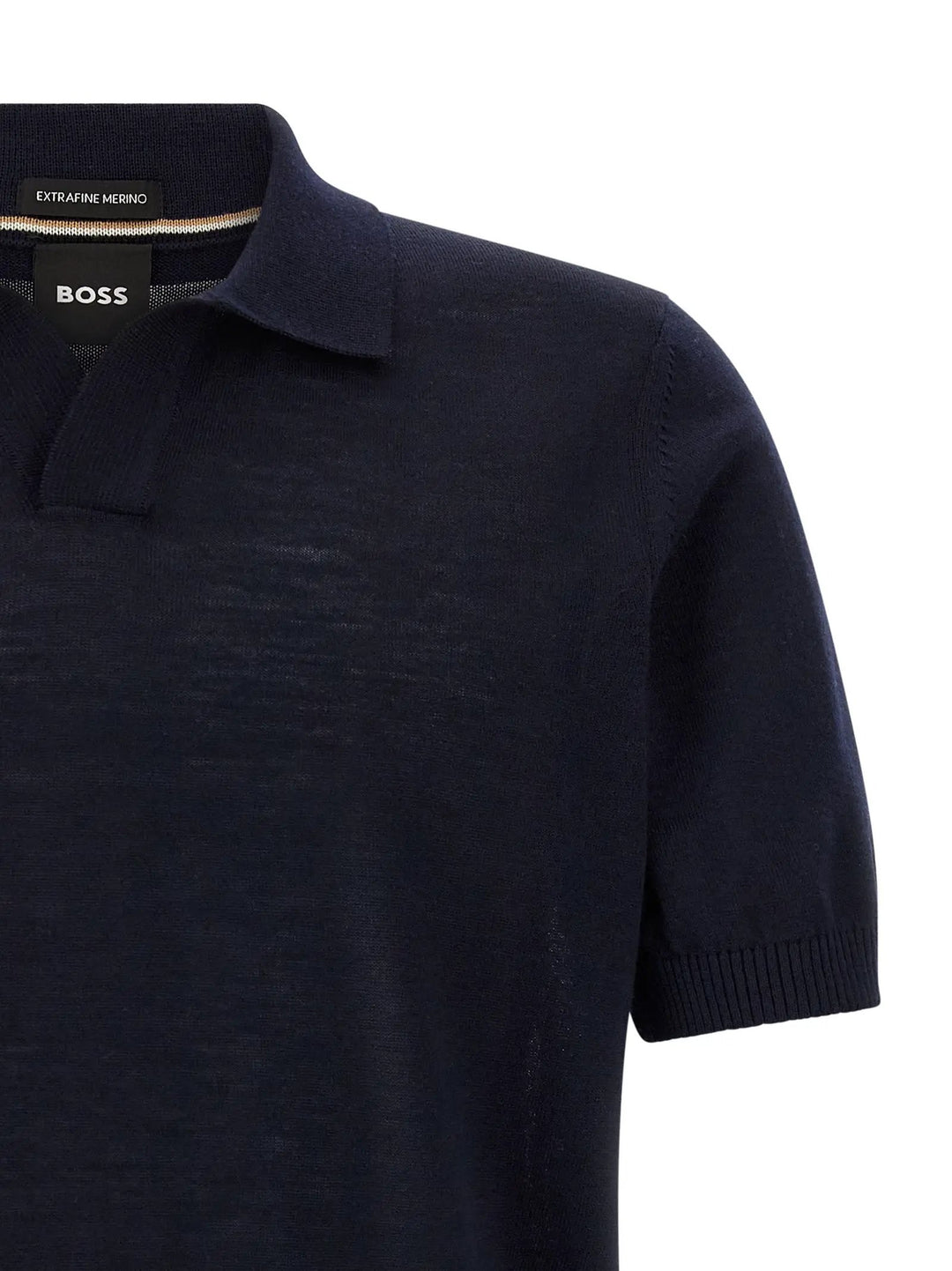 Hugo Boss Sample Sale | Hugo Boss Blue Virgin Wool Polo Shirt - | Designer outlet
