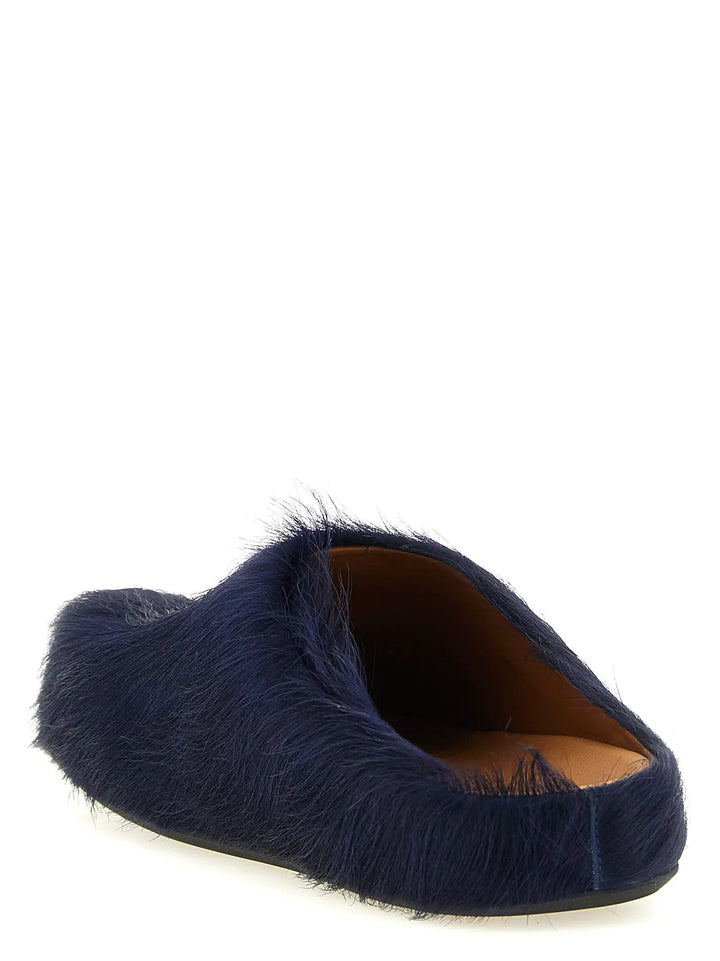 Marni Sample Sale | Marni Blue Calfskin Mules - | Designer outlet