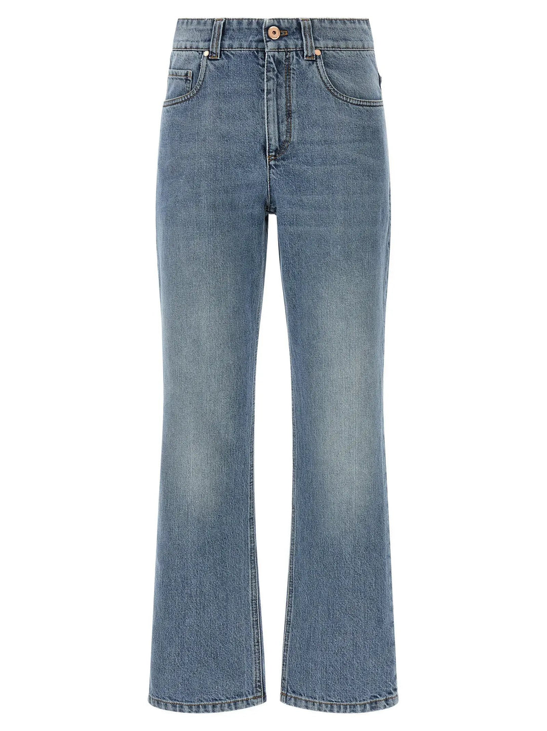 Brunello Cucinelli Sample Sale | Brunello Cucinelli Blue Cotton Cropped Jeans - | Designer outlet