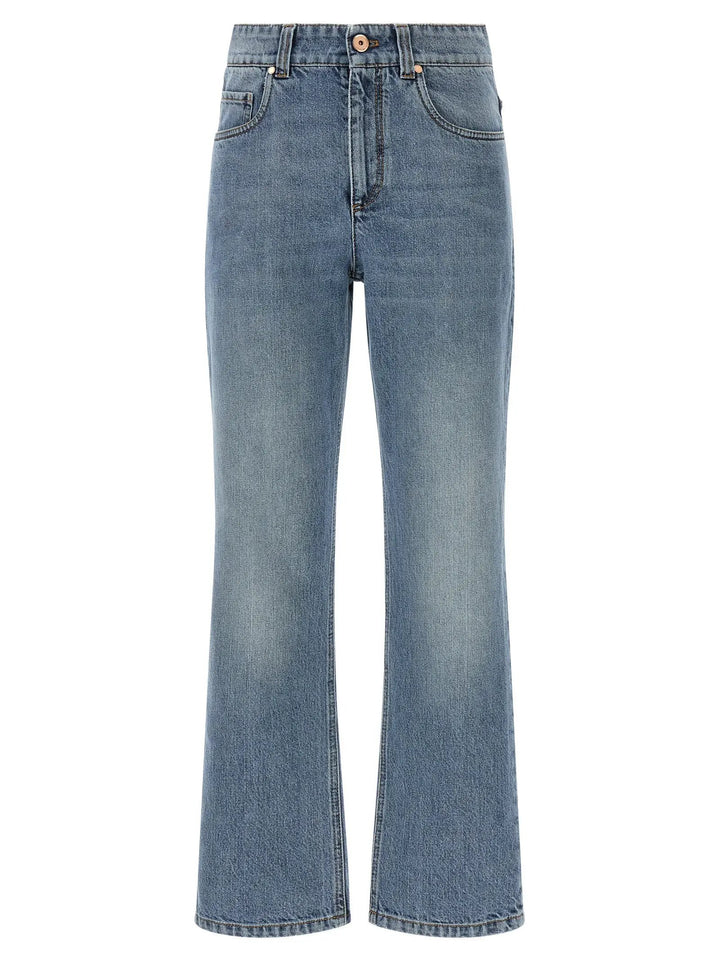 Brunello Cucinelli Sample Sale | Brunello Cucinelli Blue Cotton Cropped Jeans - | Designer outlet