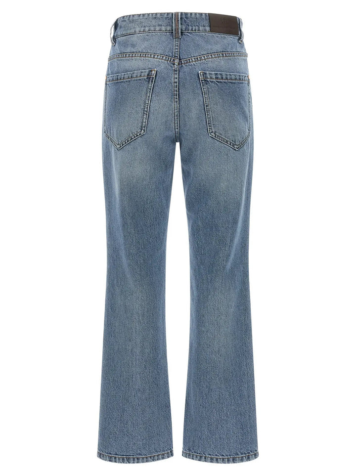 Brunello Cucinelli Sample Sale | Brunello Cucinelli Blue Cotton Cropped Jeans - | Designer outlet