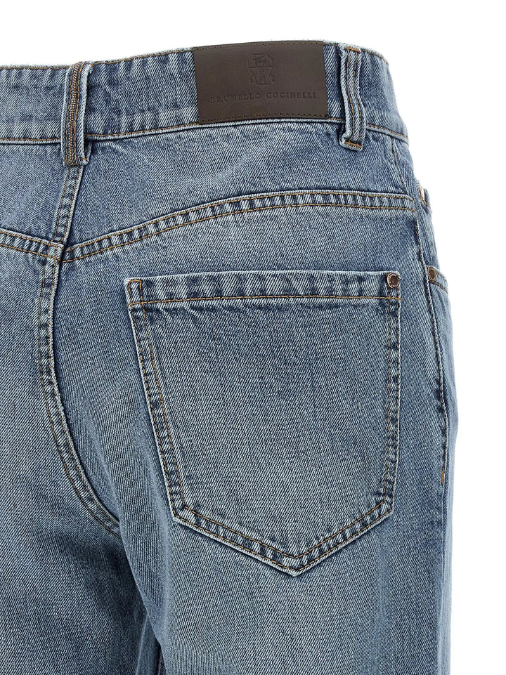 Brunello Cucinelli Sample Sale | Brunello Cucinelli Blue Cotton Cropped Jeans - | Designer outlet
