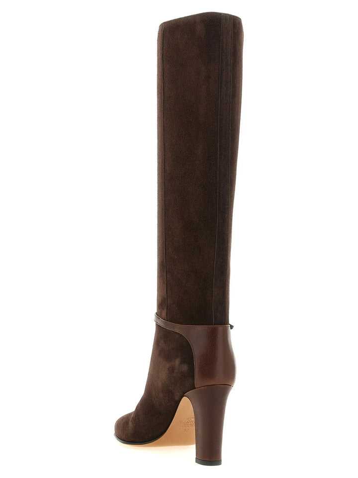 Valentino Garavani Sample Sale | Valentino Garavani Brown Calfskin Over The Knee - | Designer outlet