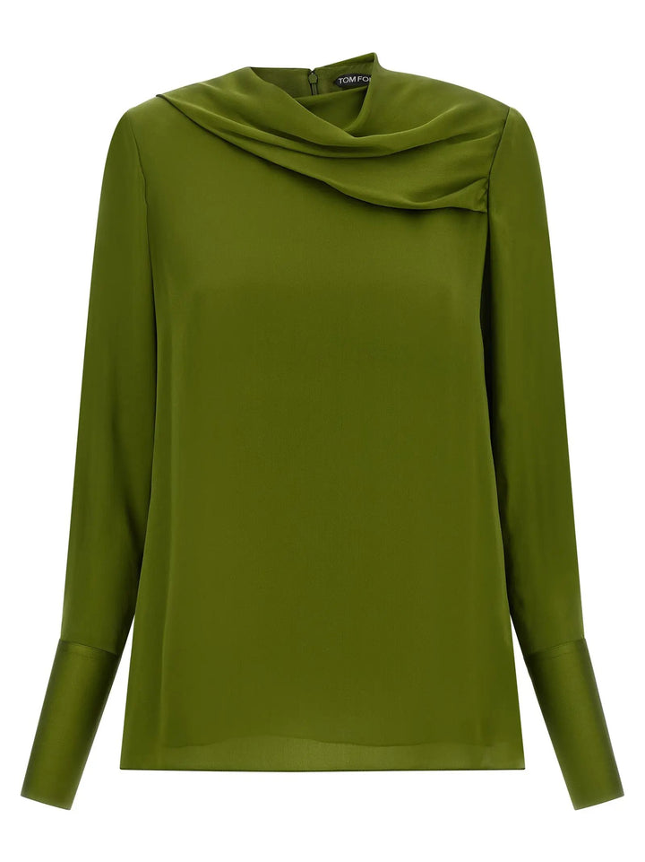 Tom Ford Sample Sale | Tom Ford Bicolor Silk Blouse - | Designer outlet