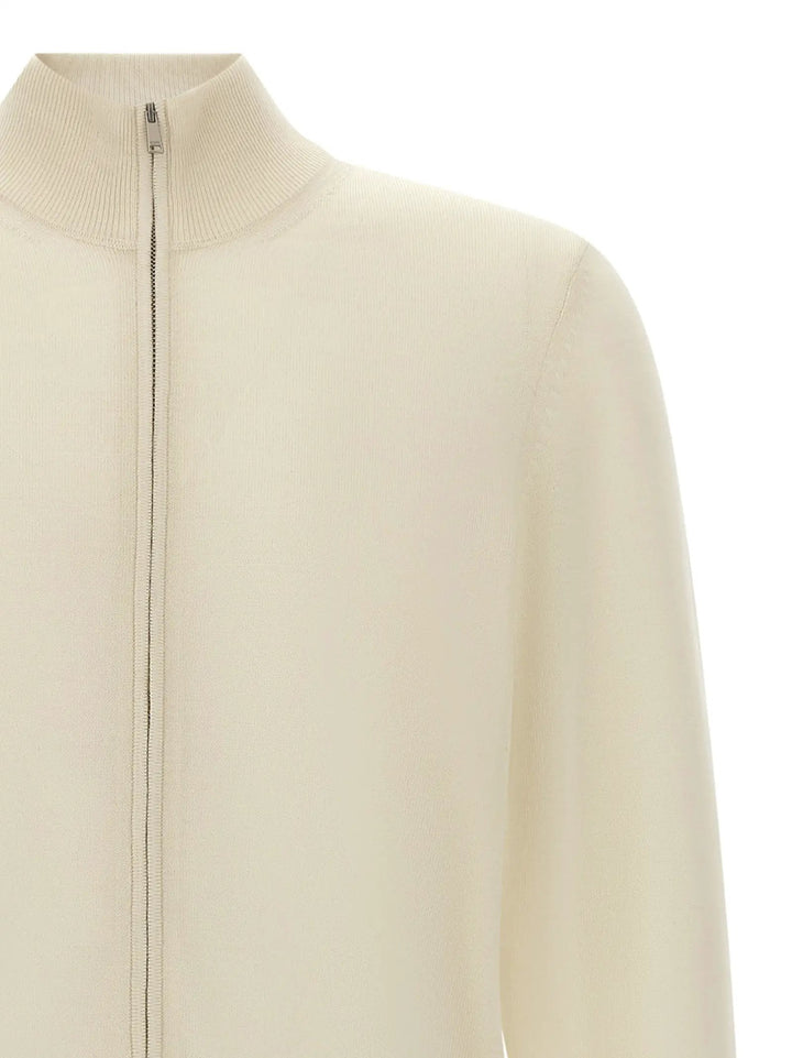 Hugo Boss Sample Sale | Hugo Boss White Virgin Wool Cardigan - | Designer outlet