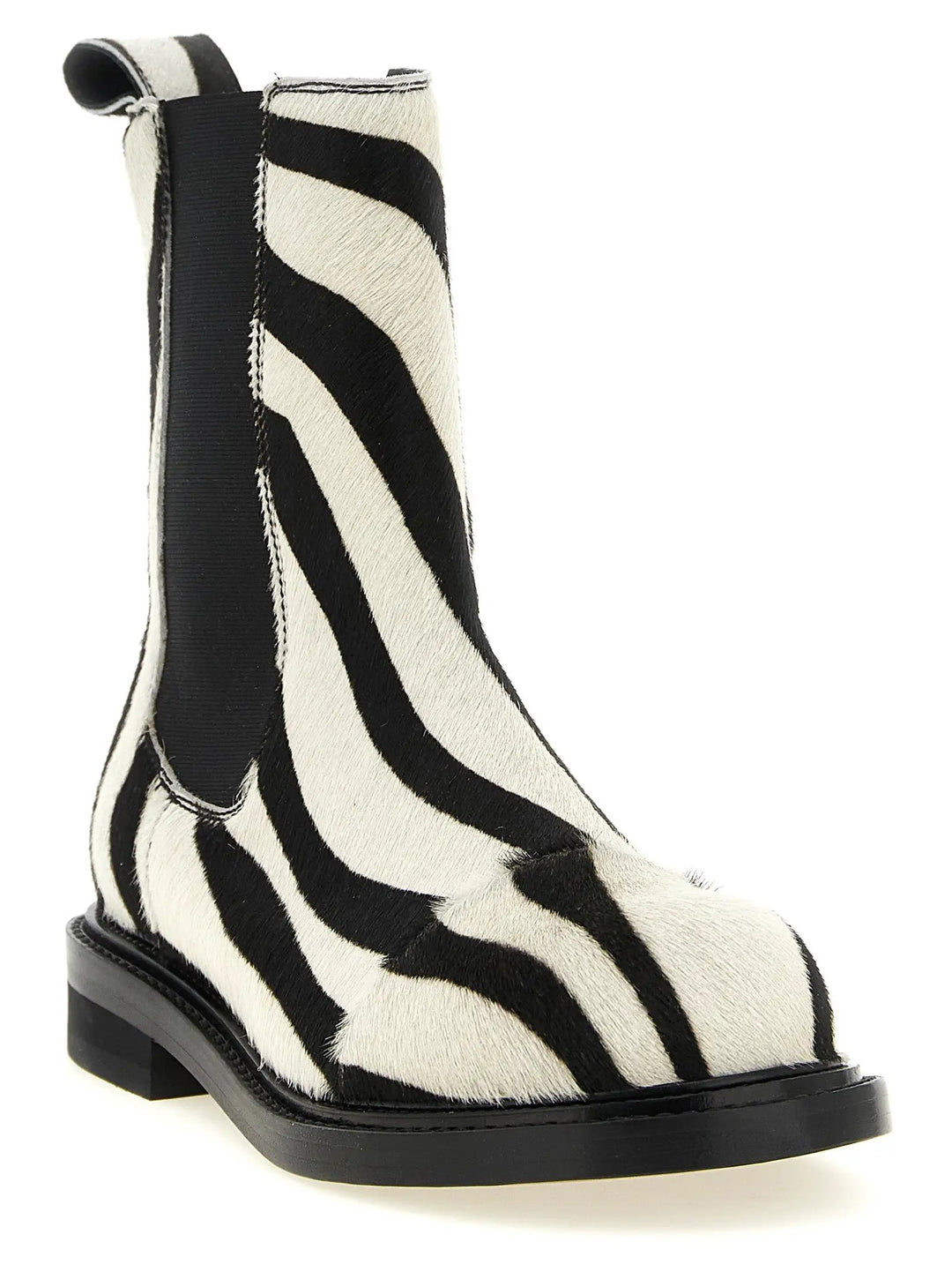 Moschino Sample Sale | Moschino Bicolor Calfskin Ankle Boots - | Designer outlet