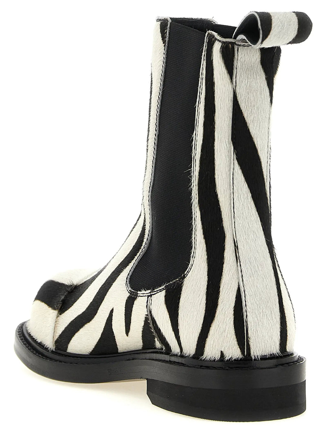 Moschino Sample Sale | Moschino Bicolor Calfskin Ankle Boots - | Designer outlet