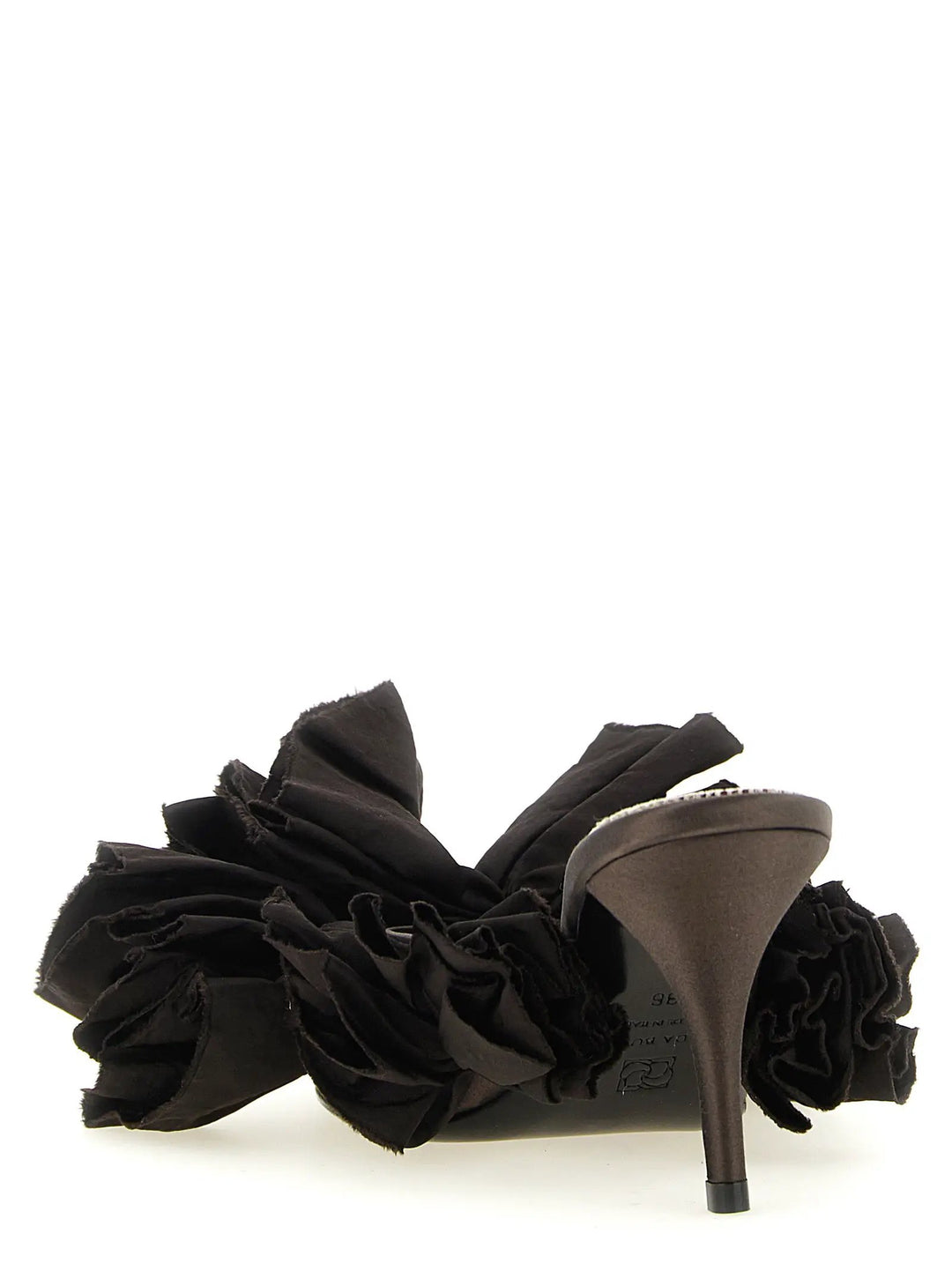 Magda Butrym Sample Sale | Magda Butrym Brown Viscose Stiletto Heel Sandals - | Designer outlet