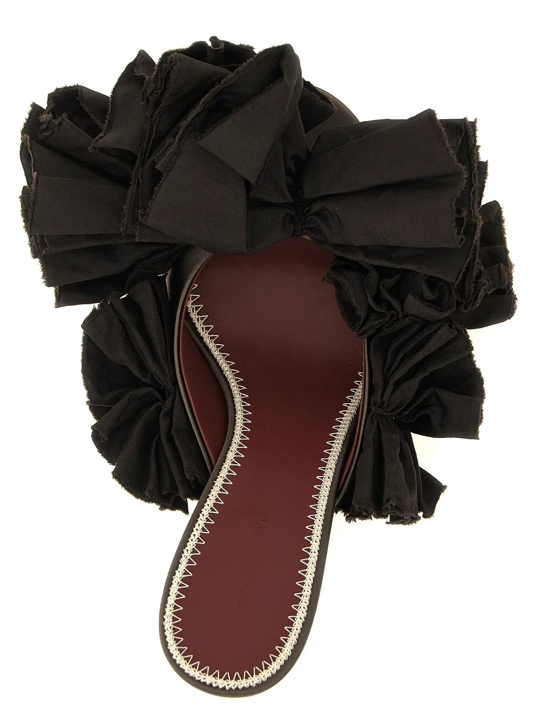Magda Butrym Sample Sale | Magda Butrym Brown Viscose Stiletto Heel Sandals - | Designer outlet