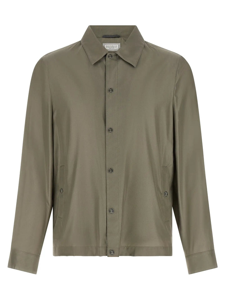 Brunello Cucinelli Sample Sale | Brunello Cucinelli Bicolor Silk Full-Length Jacket - | Designer outlet