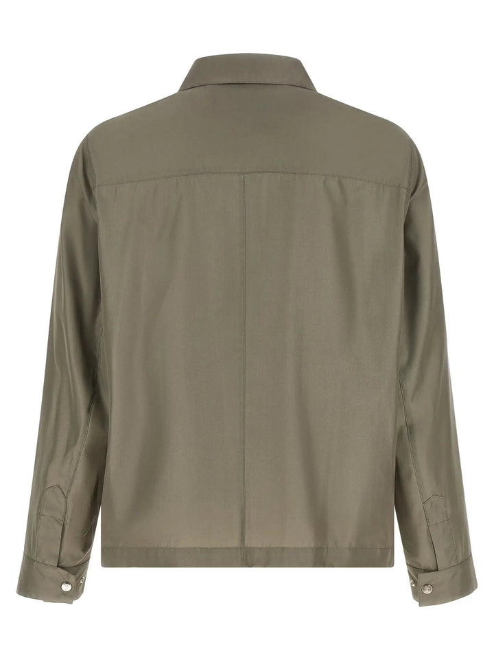 Brunello Cucinelli Sample Sale | Brunello Cucinelli Bicolor Silk Full-Length Jacket - | Designer outlet