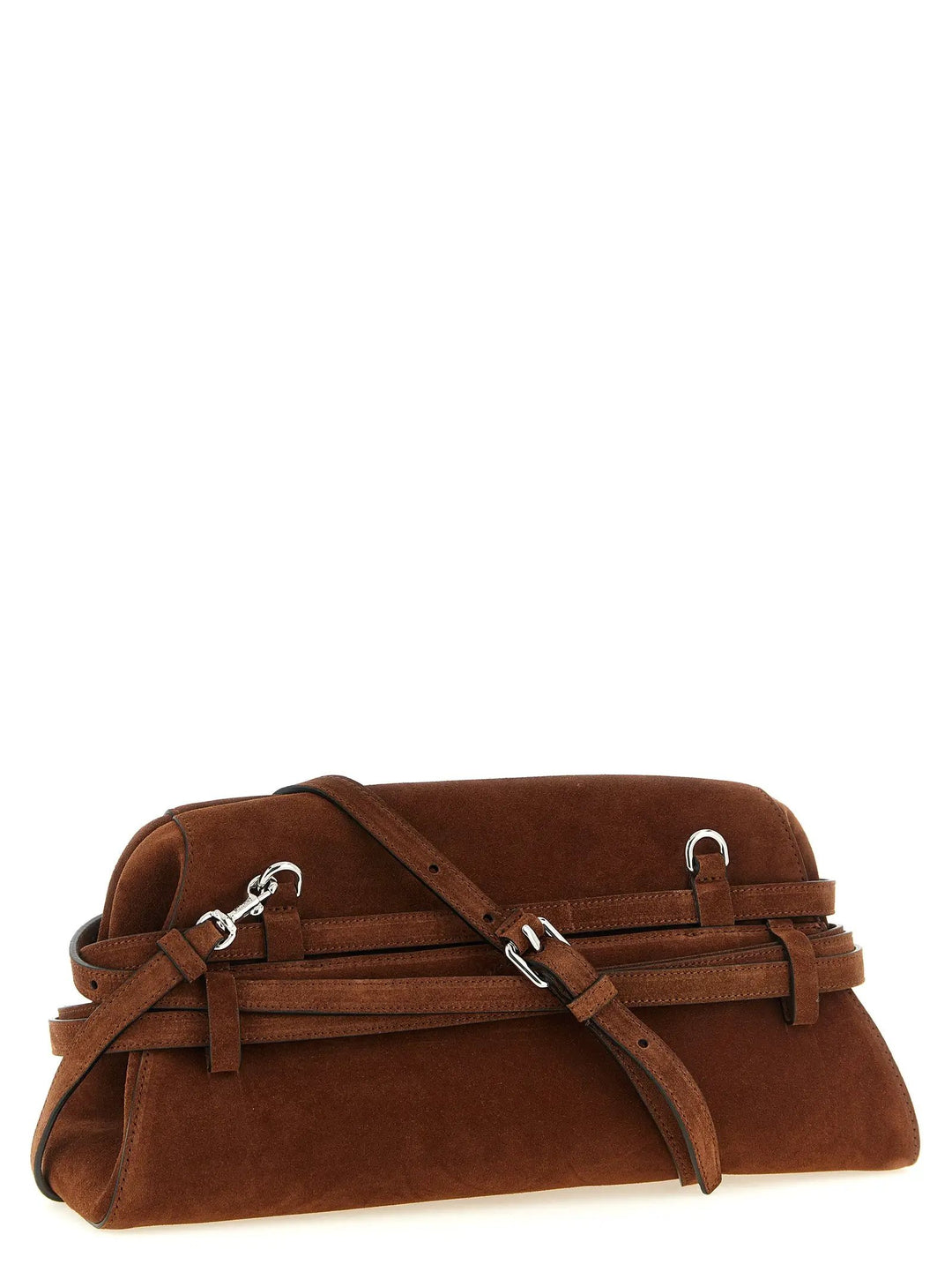Moschino Sample Sale | Moschino Brown Calfskin Clutch Bag - | Designer outlet