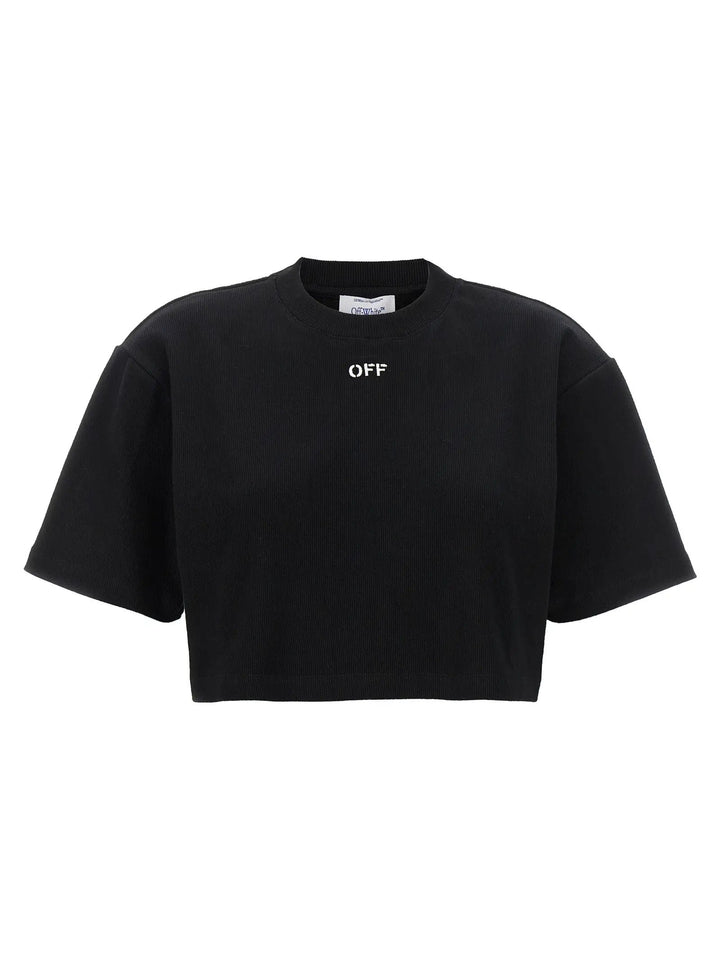 Off-White Sample Sale | Off-White Black Cotton T-Shirt - | Designer outlet