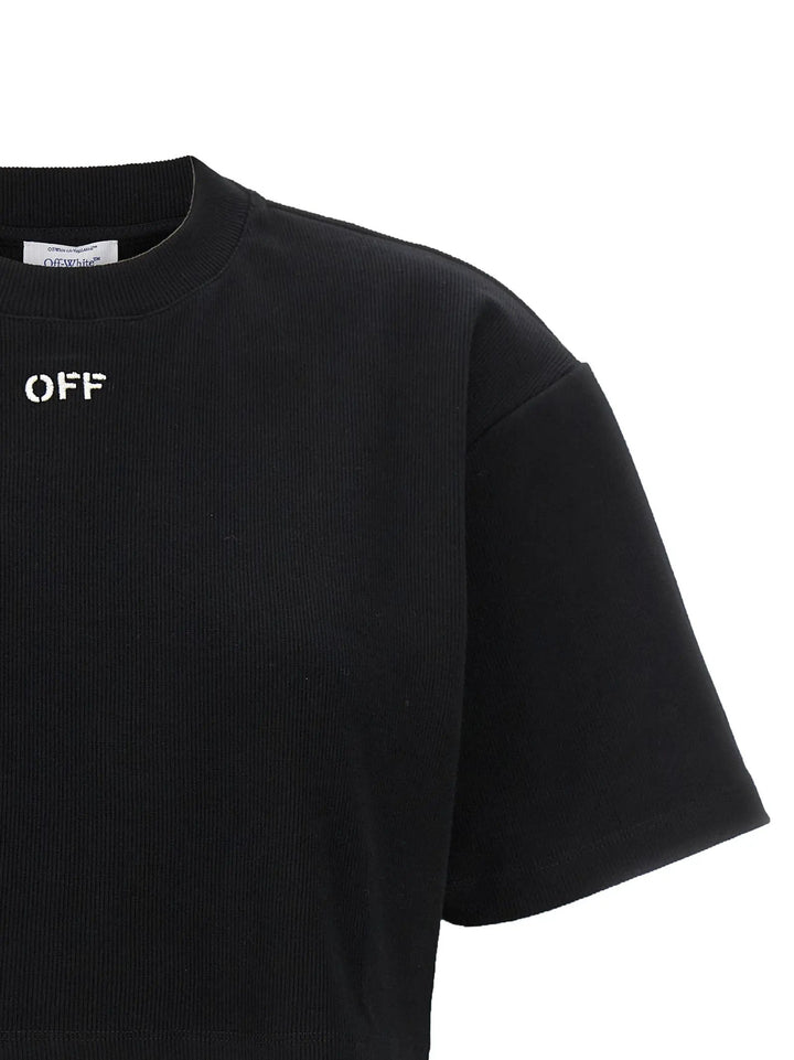 Off-White Sample Sale | Off-White Black Cotton T-Shirt - | Designer outlet