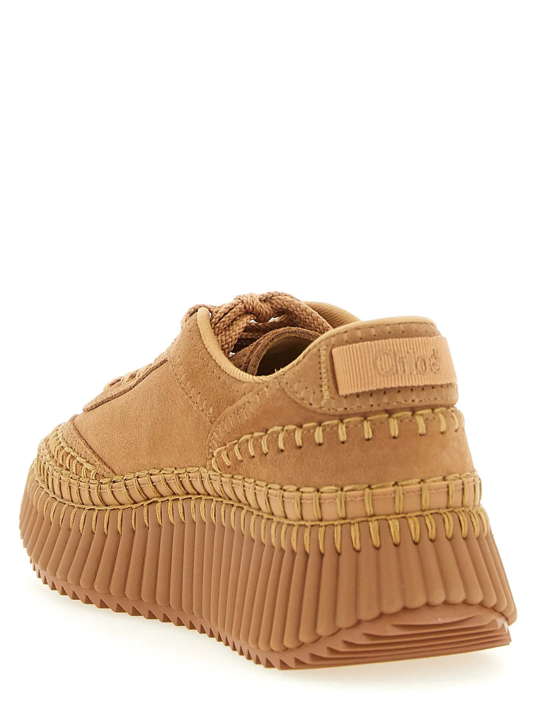 Chloé Sample Sale | Chloé Beige Polyester Platform Sneakers - | Designer outlet