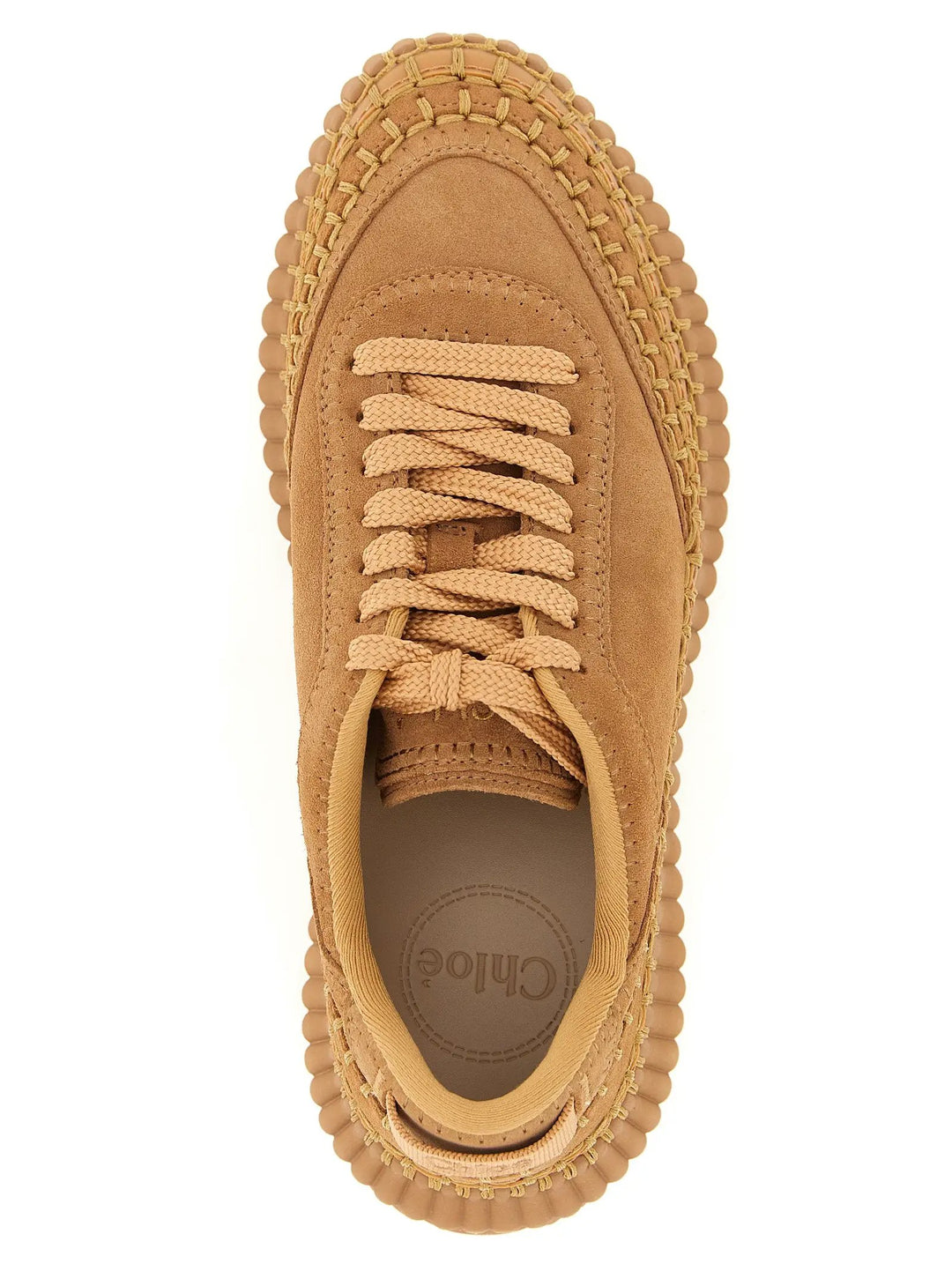 Chloé Sample Sale | Chloé Beige Polyester Platform Sneakers - | Designer outlet
