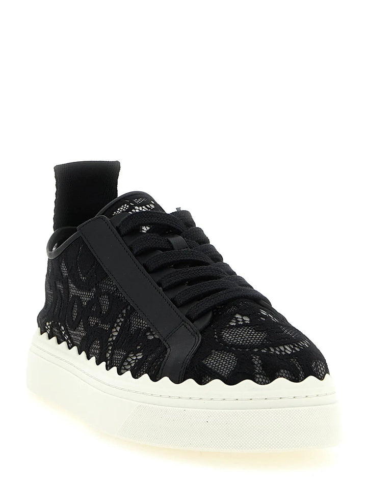 Chloé Sample Sale | Chloé Black Polyamide Low Top Sneakers - | Designer outlet