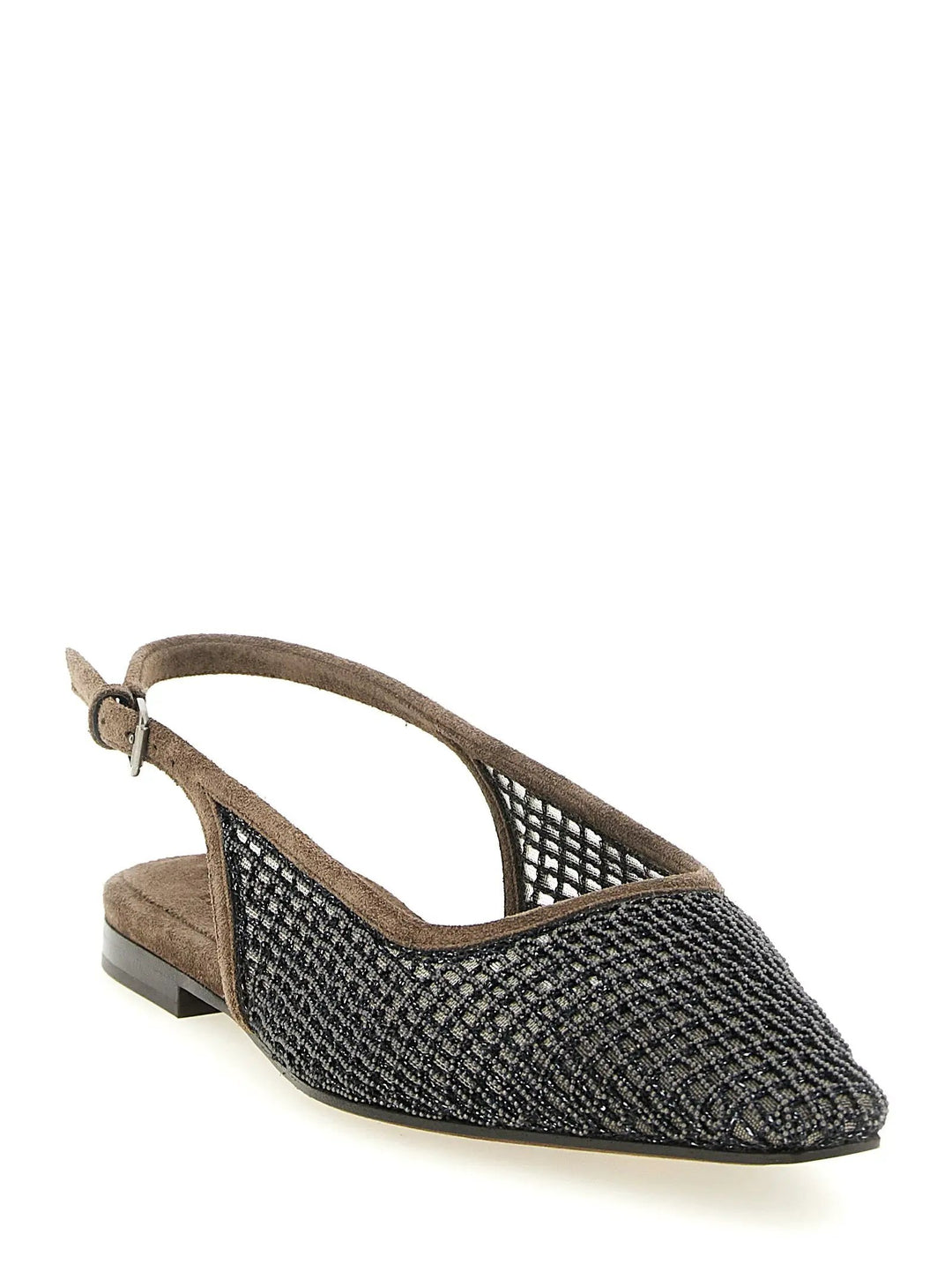 Brunello Cucinelli Sample Sale | Brunello Cucinelli Brown Calfskin Ballet Flats - | Designer outlet