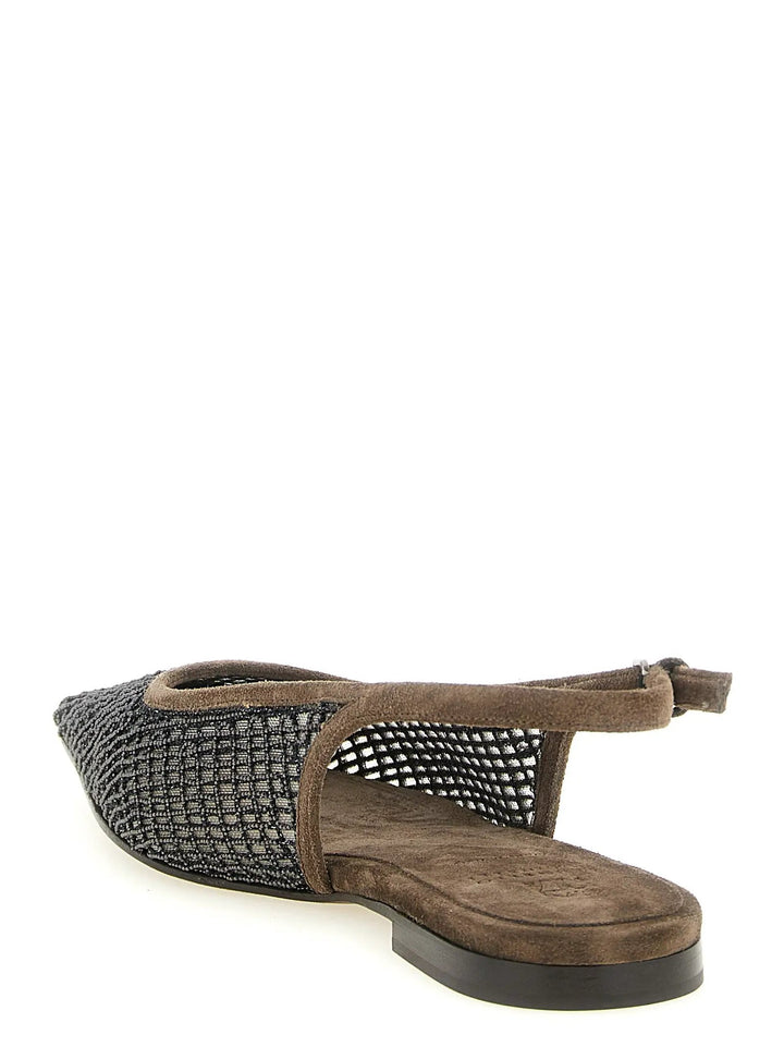 Brunello Cucinelli Sample Sale | Brunello Cucinelli Brown Calfskin Ballet Flats - | Designer outlet