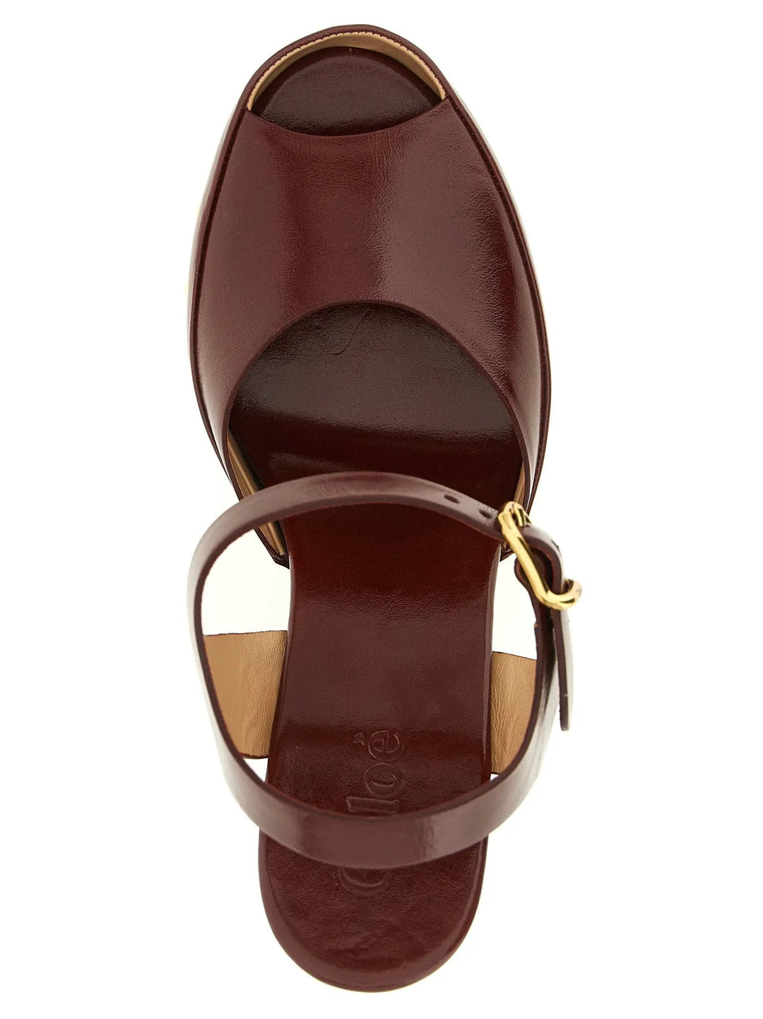 Chloé Sample Sale | Chloé Bordeaux Lamb Leather Stiletto Heel Sandals - | Designer outlet