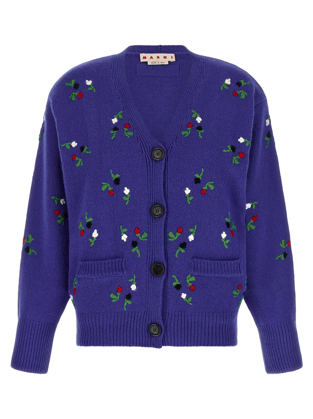 Marni Sample Sale | Marni Blue Virgin Wool Cardigan - | Designer outlet