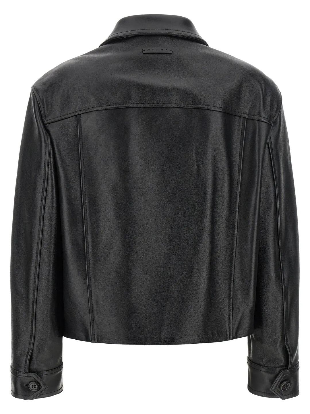 Marni Sample Sale | Marni Black Calfskin Leather Jacket - | Designer outlet
