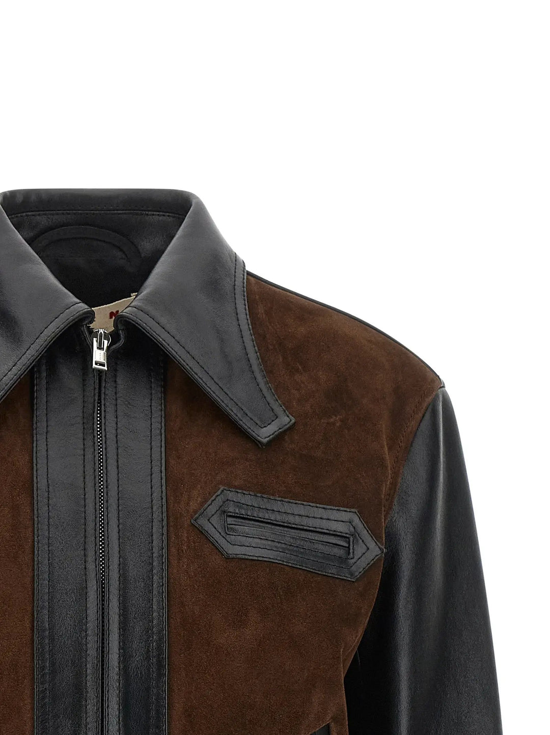 Marni Sample Sale | Marni Black Calfskin Leather Jacket - | Designer outlet