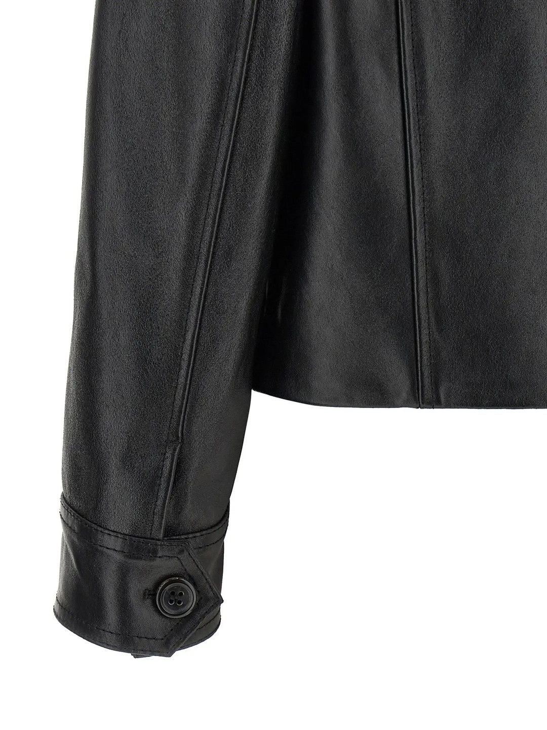 Marni Sample Sale | Marni Black Calfskin Leather Jacket - | Designer outlet