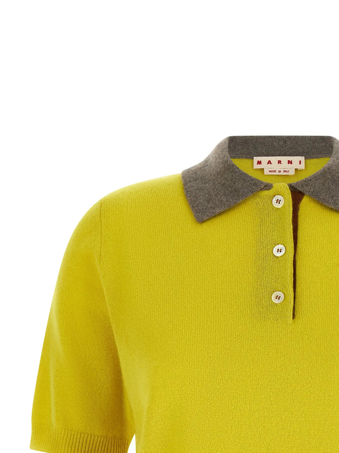 Marni Sample Sale | Marni Bicolor Cashmere Polo Shirt - | Designer outlet