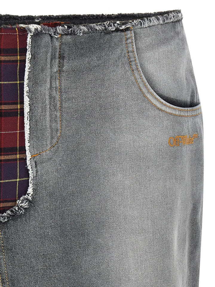 Off-White Sample Sale | Off-White Multicolor Cotton Midi Skirt - | Designer outlet
